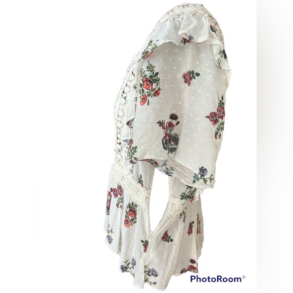 ANTHROPOLOGIE Eri + Ali Roussillon Floral Top EUC SIZE L BOHO unique pep… - Picture 5 of 11